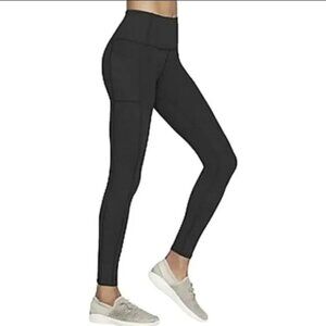 NWOT!  SKECHERS Black GoWalk High Waisted Legging, Pockets, Matte Finish, Size S